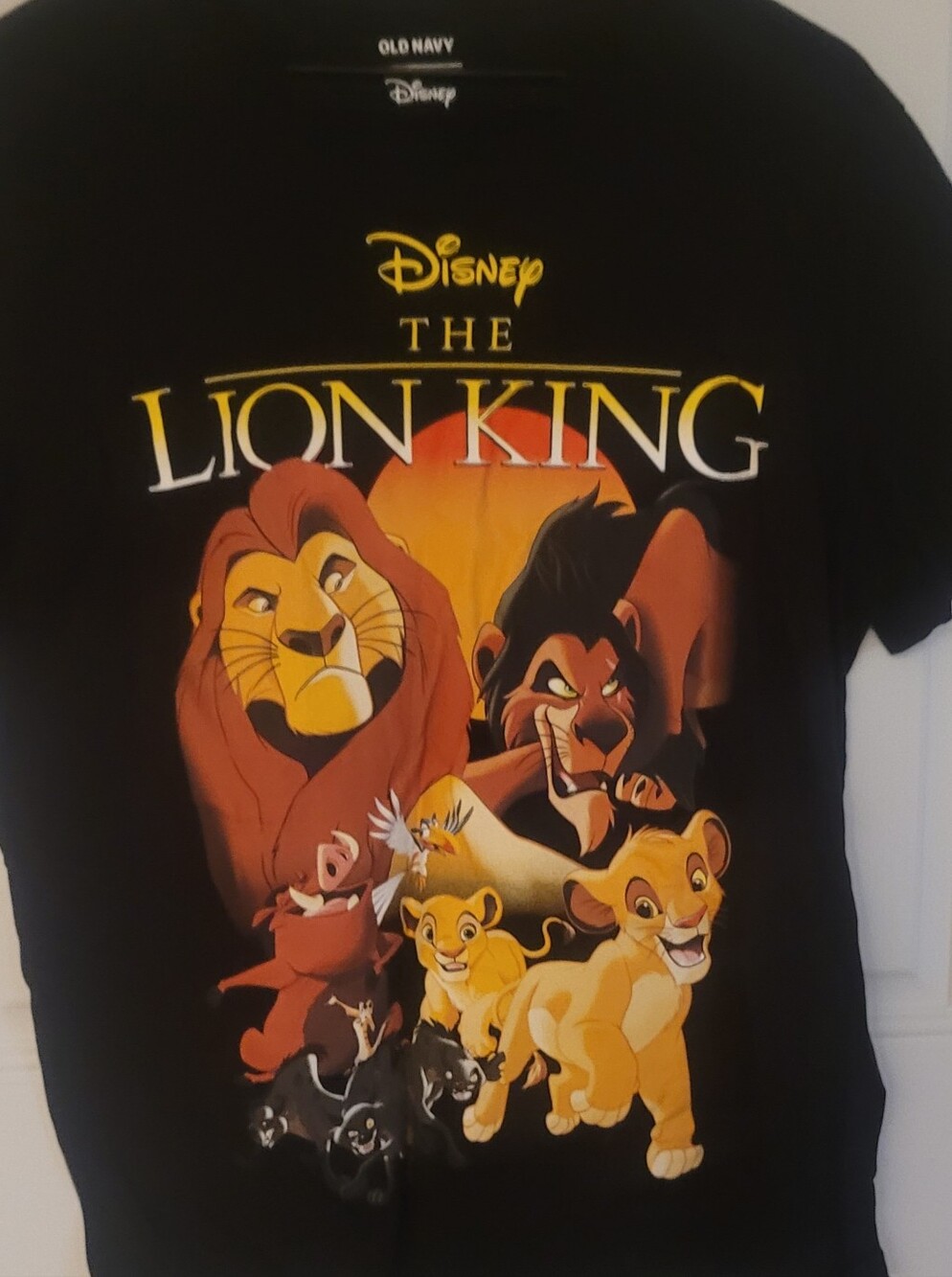 Old Navy Disney The Lion King Short Sleeve Black T-shirt Size Large